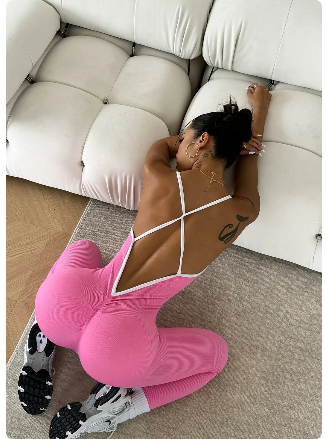 Color block Halter Performance Yoga Bodysuit