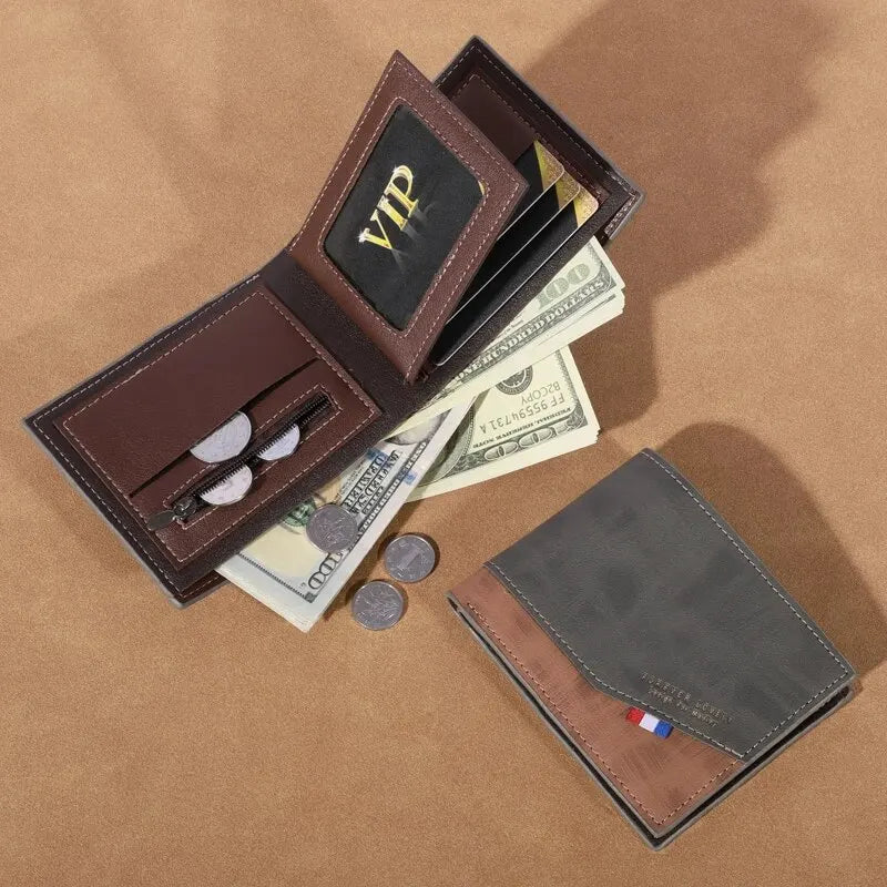Vintage Multi-Slot Leather Wallet