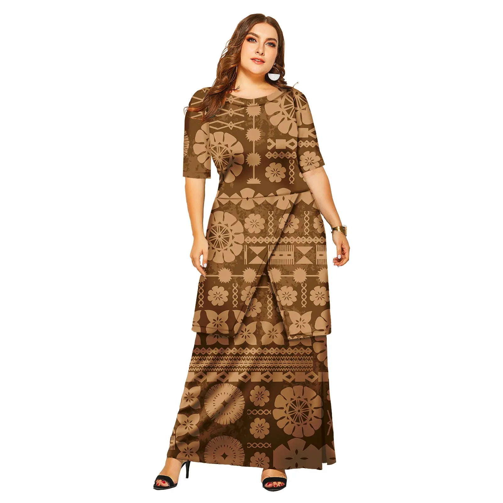 Island Grace Polynesian Maxi Set