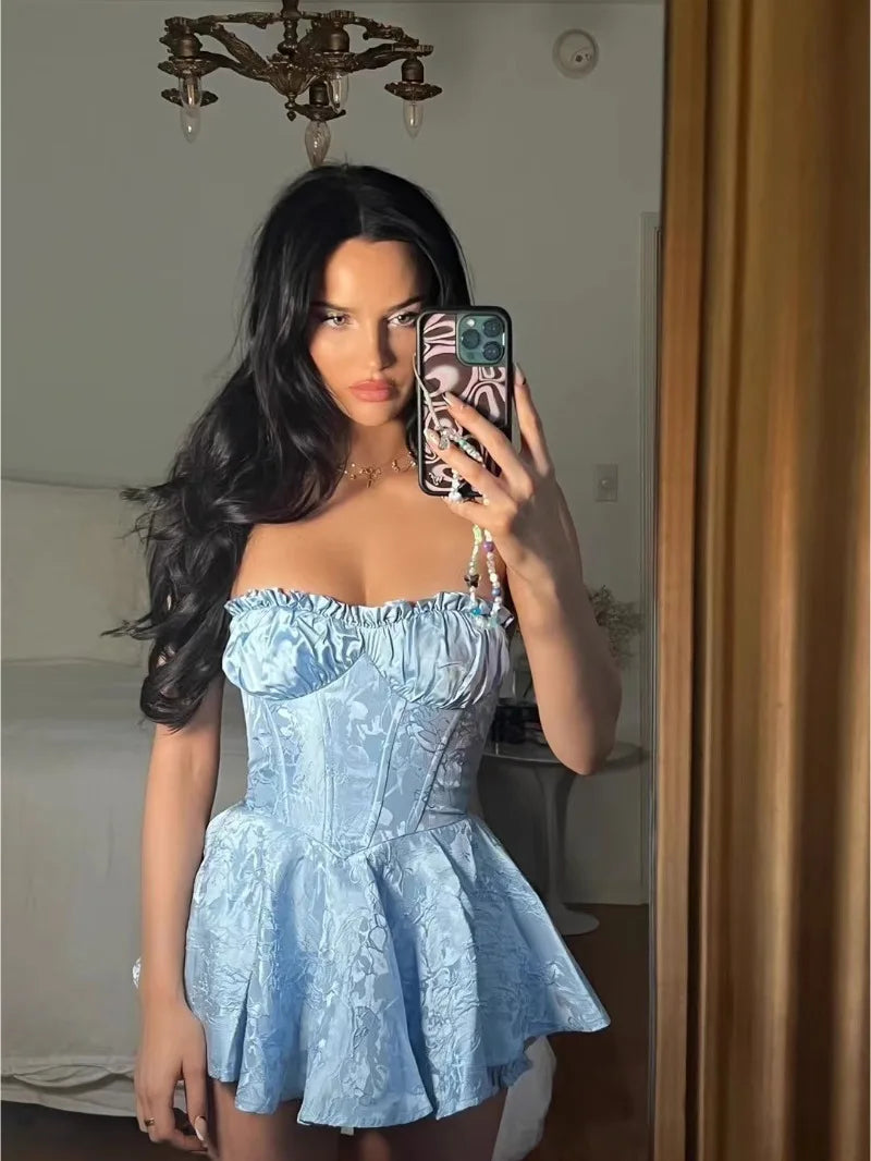 Lace Princess Tube Mini Dress