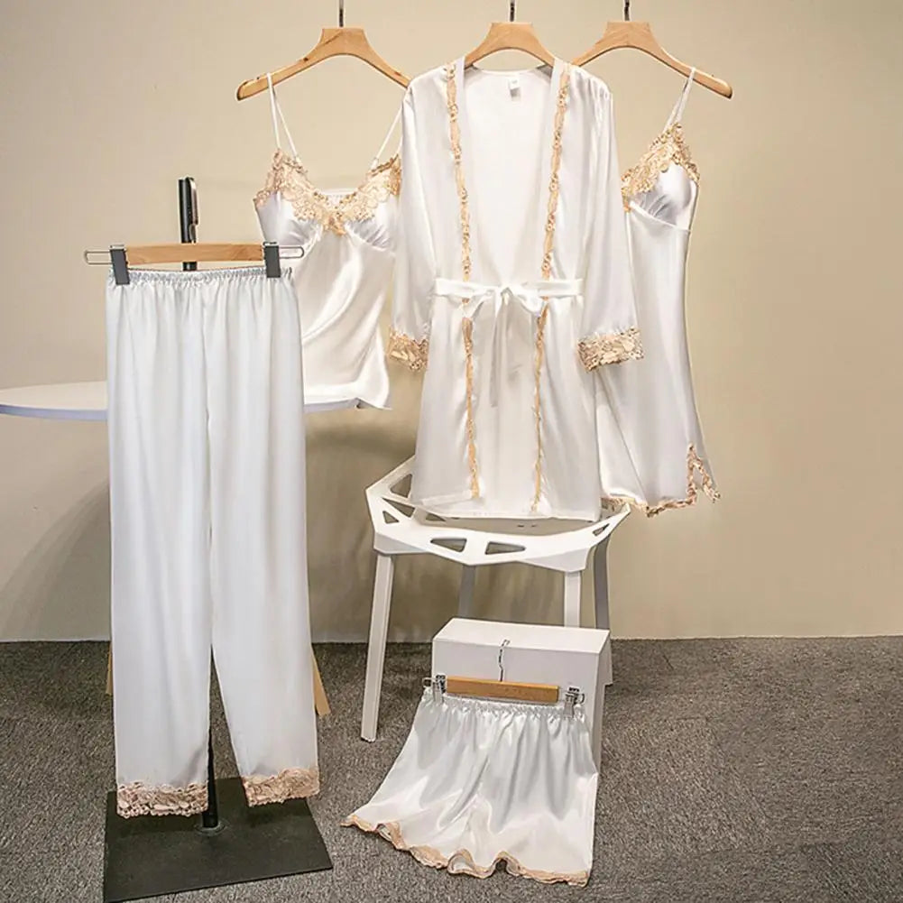 Lace & Satin Silk Sleepwear Set