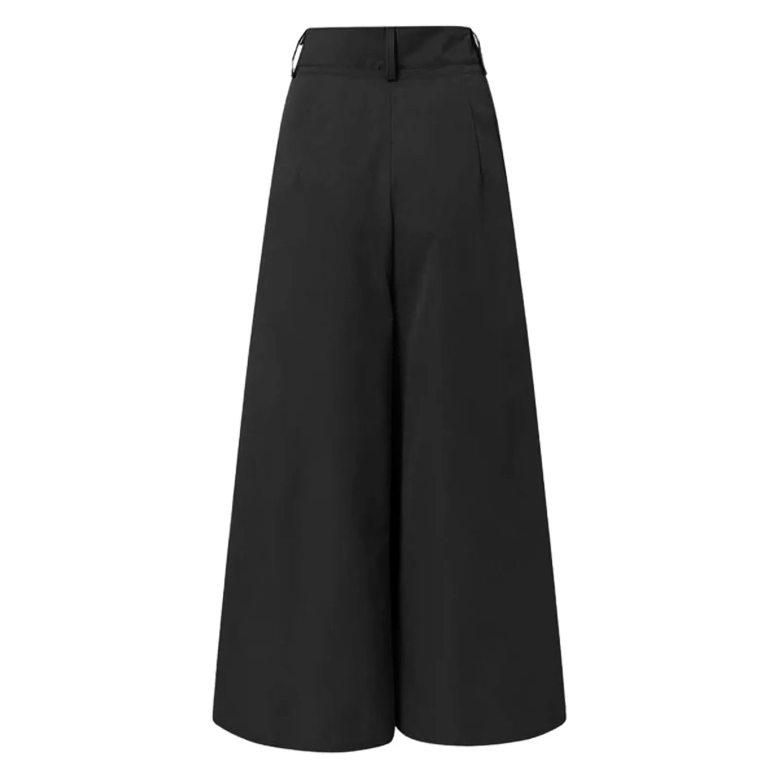 Cotton-Linen Flared Palazzo Trousers
