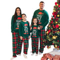 Festive Plaid & Letter Print Family Pajama Set