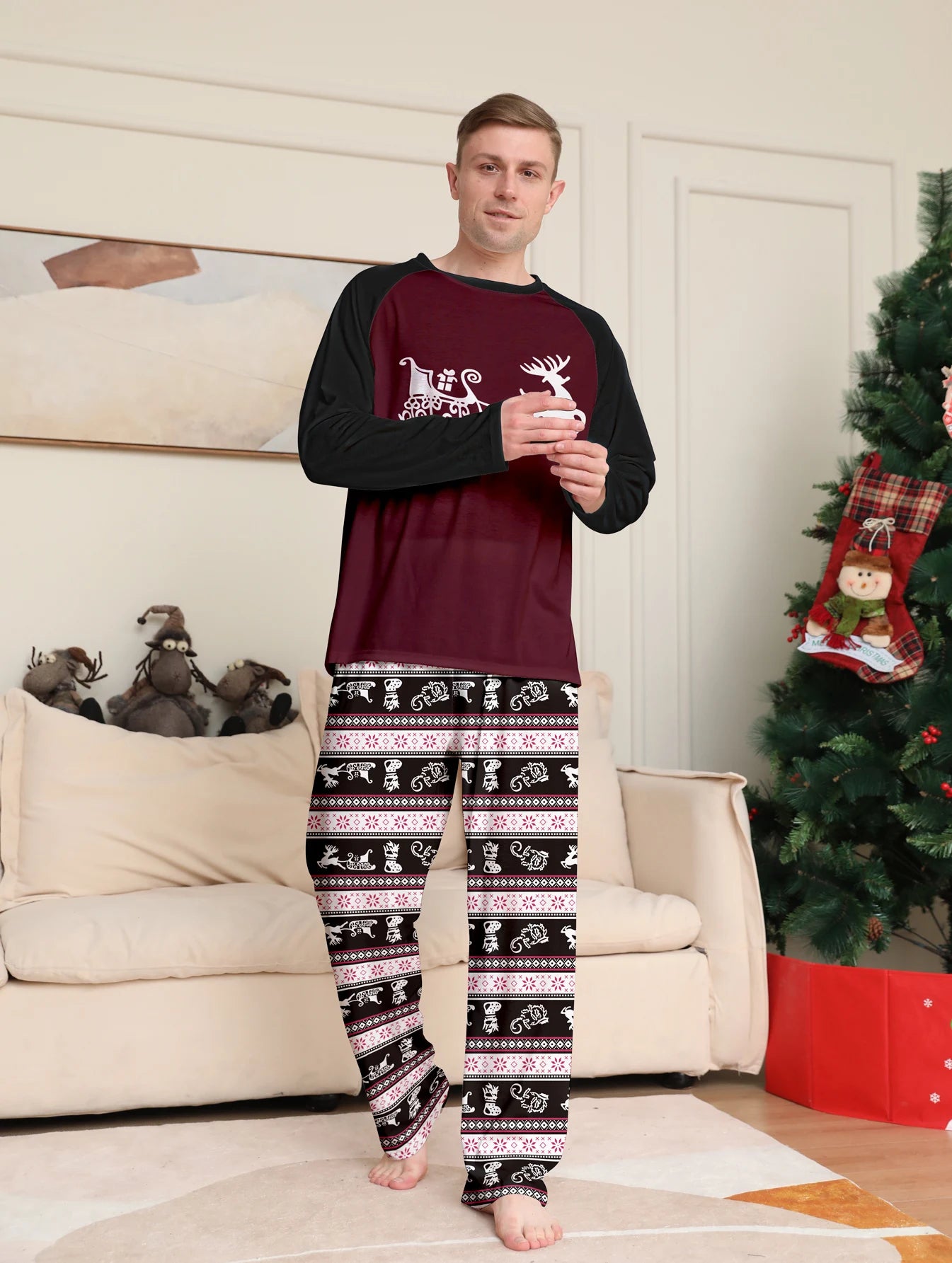 2025 Winter Family Reindeer Pajama Set