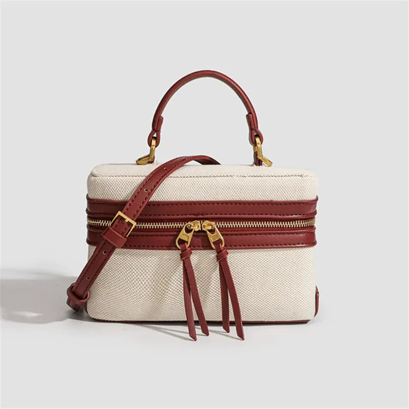 FXZLLQ Retro Canvas Box Bag