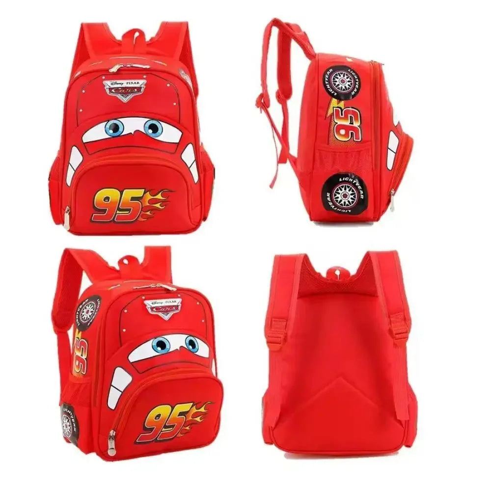 Kids' Waterproof Cartoon Car Backpack