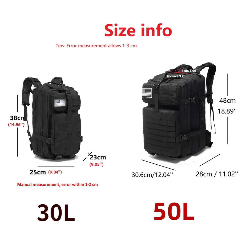 Thuram 30L/50L Waterproof Tactical Backpack