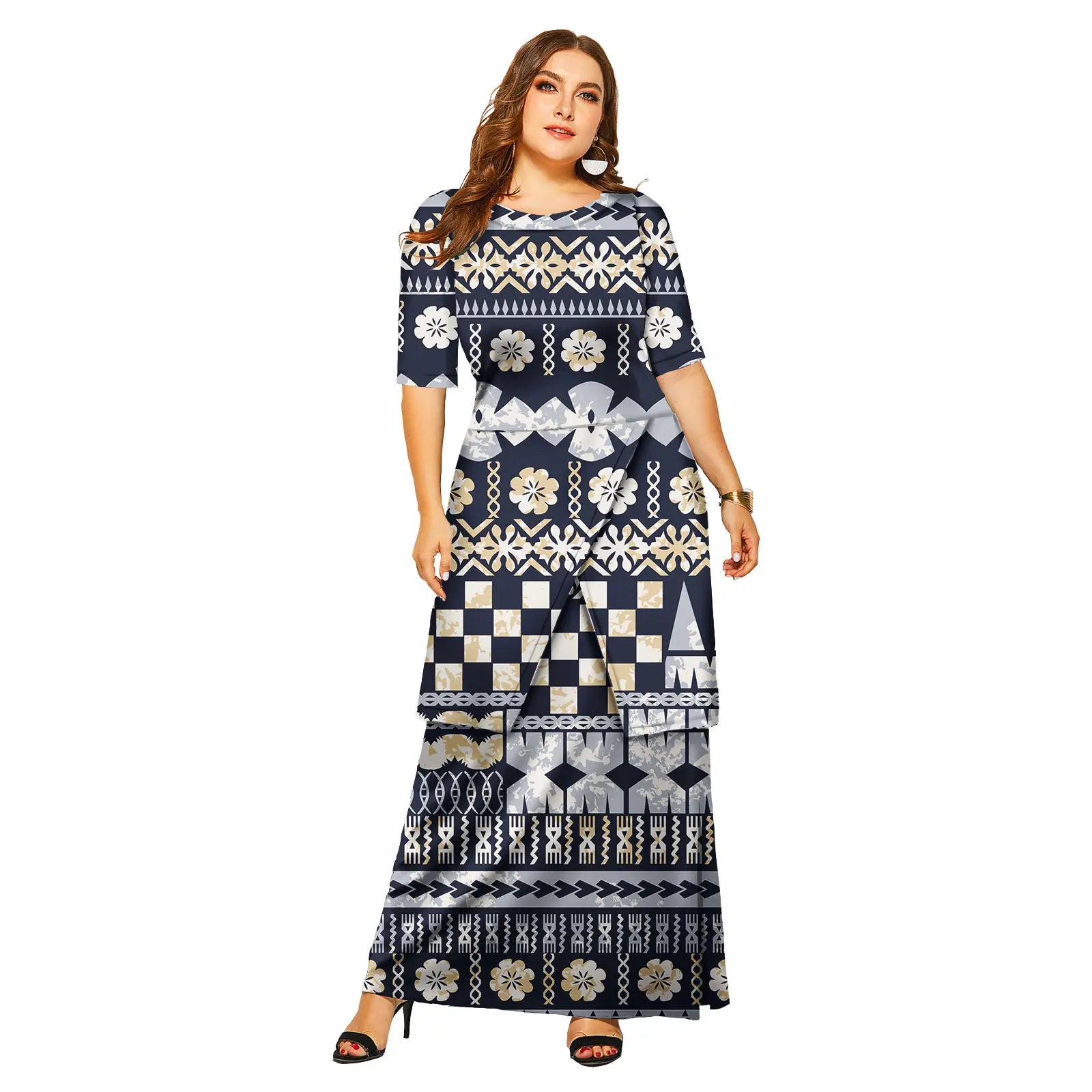 Island Grace Polynesian Maxi Set
