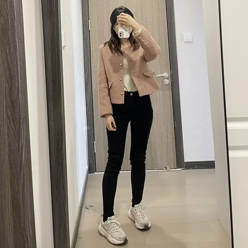 Women’s Thermal Skinny Jeans – Winter Warm Fleece Denim