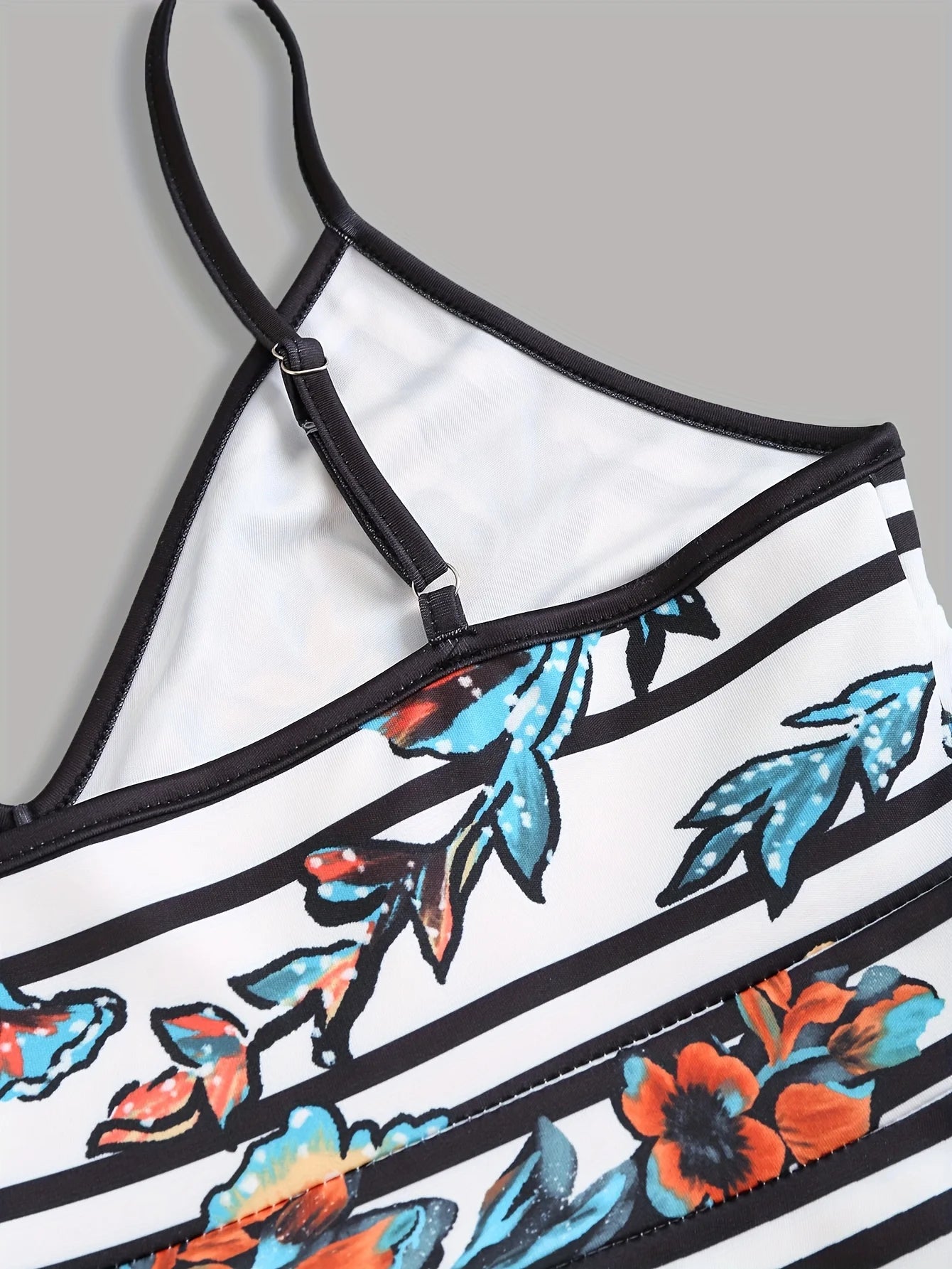 Floral Tranquility Plus-Size Sling Dress