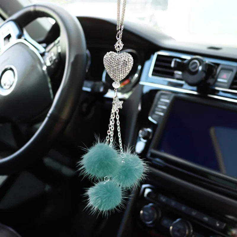 Crystal Charm Car Pendant
