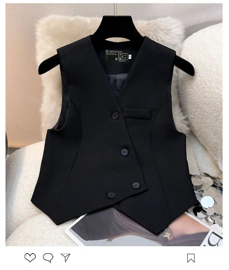 Elegant Wide-Leg Pants & Vest Set