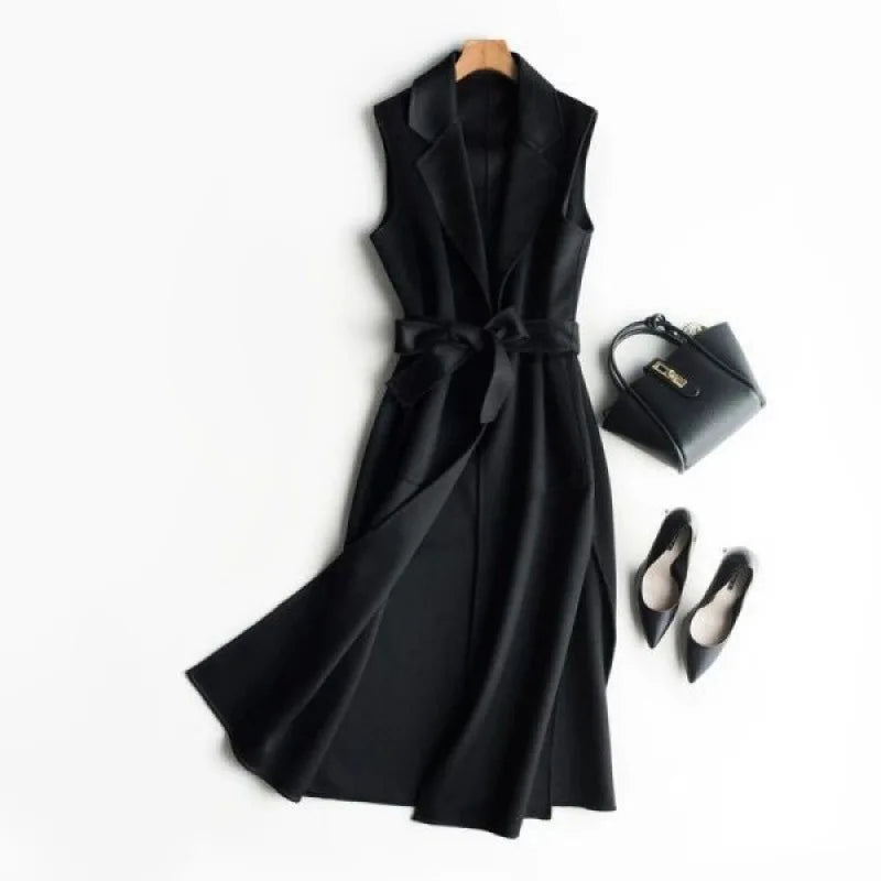 Korean Chic Sleeveless Polo Collar Vest