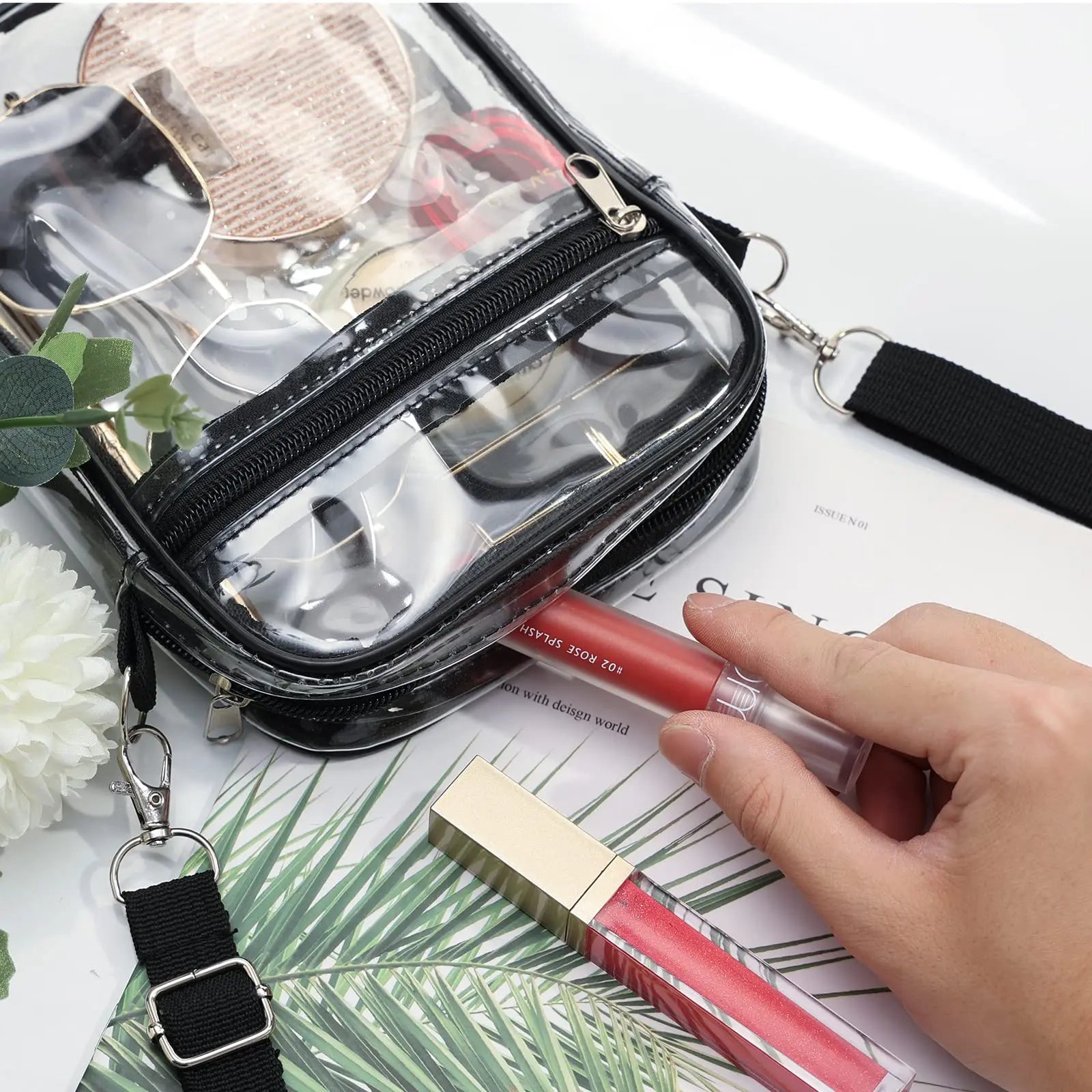 Stadium-Ready Clear Crossbody Purse