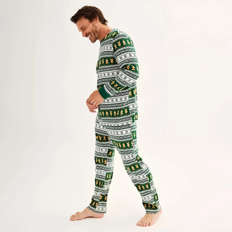 Gingerbread Family Christmas Pajama Set