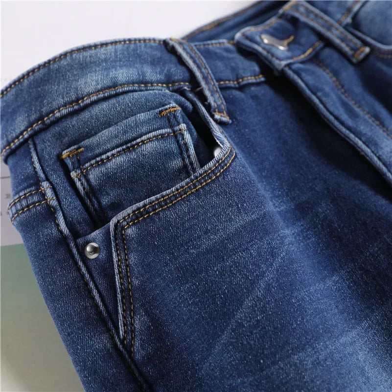 Women’s Thermal Skinny Jeans – Winter Warm Fleece Denim