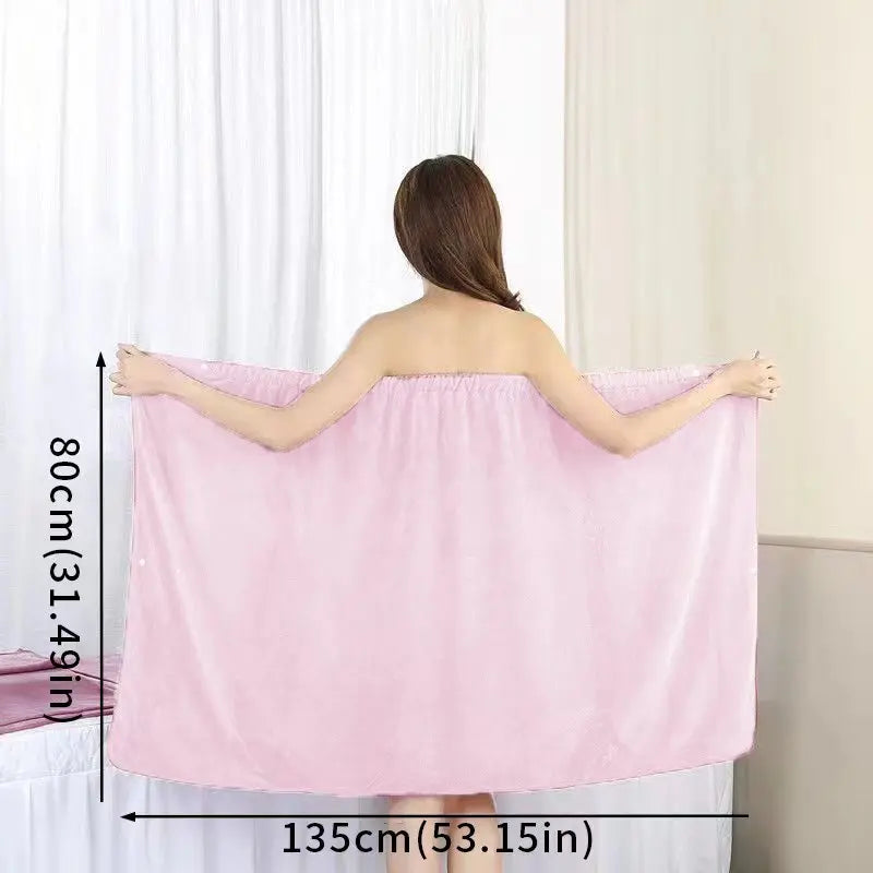Women’s Wearable Bath Wrap Towel – Spa & Shower Comfort