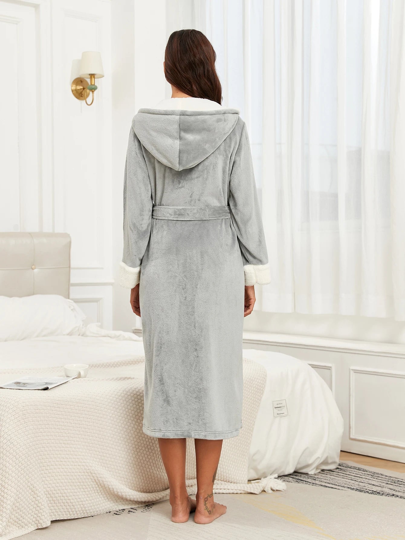 Cozy Rainbow Hooded Robe