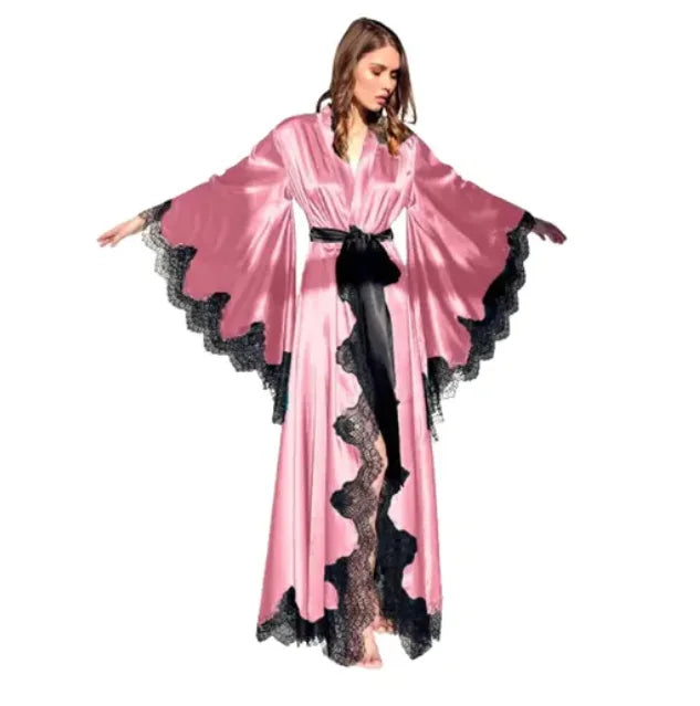 Silk Satin Kimono Robe