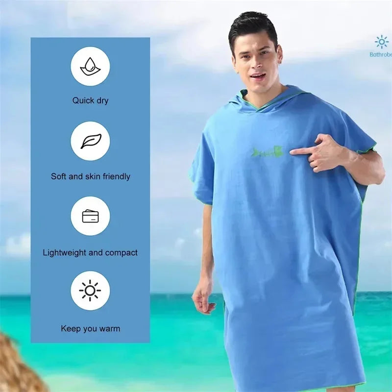 Quick-Dry Hooded Beach Poncho