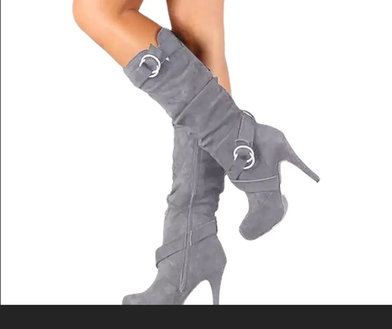 Velvet Edge Knee-High Platform Stiletto Boots