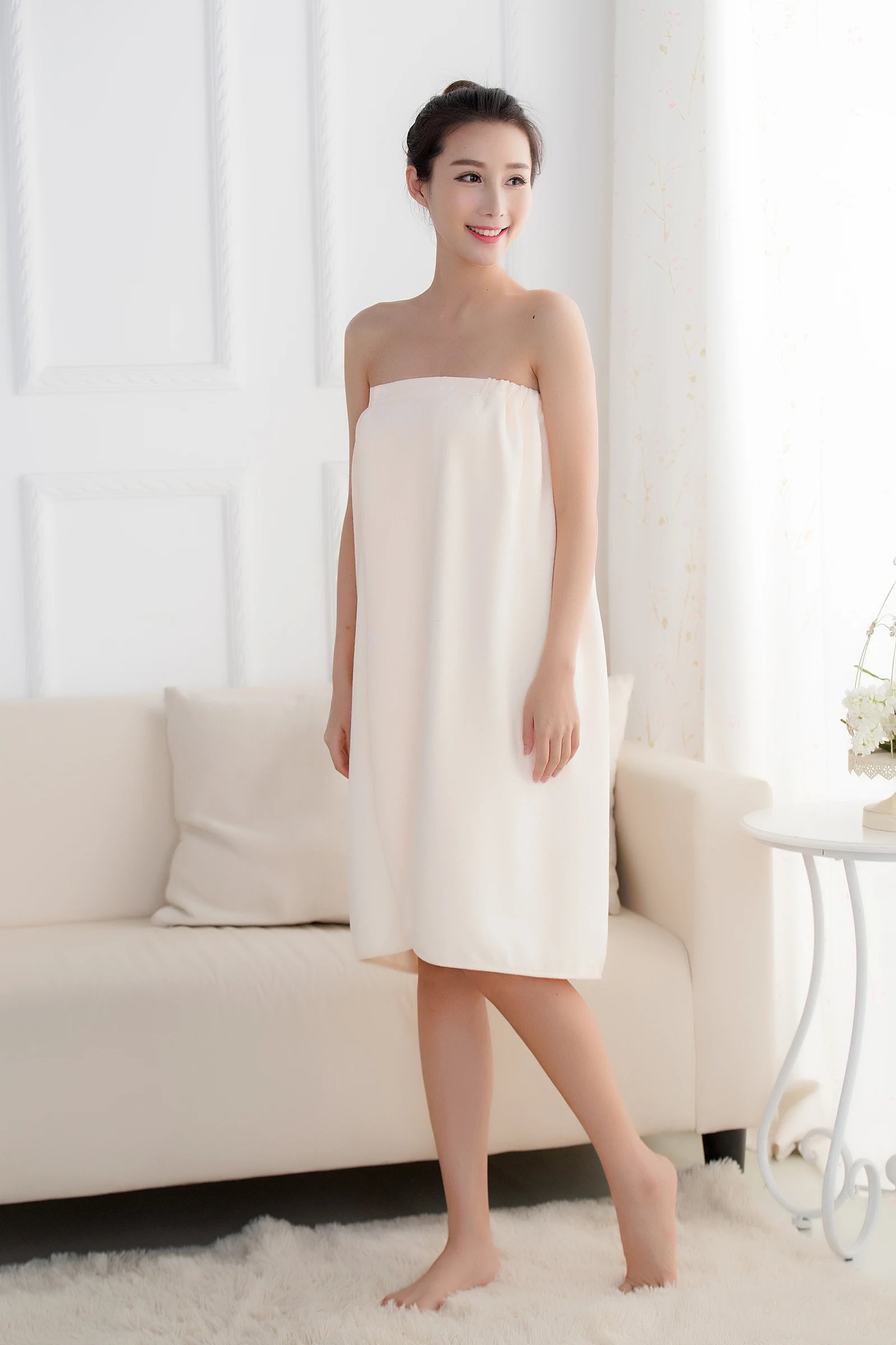 Women’s Wearable Bath Wrap Towel – Spa & Shower Comfort