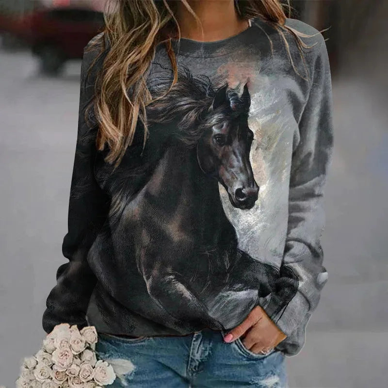 Festive Horse 3D Christmas Sweatshirt