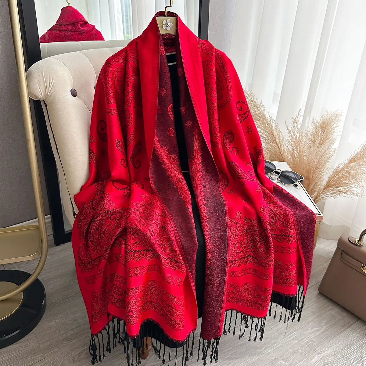 Bohemian Paisley Pashmina Scarf