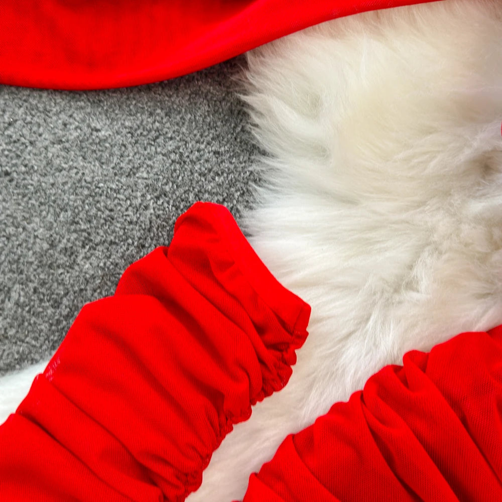 Holiday Glam Mesh Strapless Dress