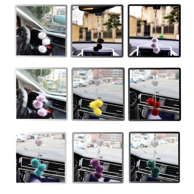 Crystal Charm Car Pendant