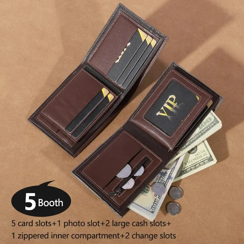 Vintage Multi-Slot Leather Wallet