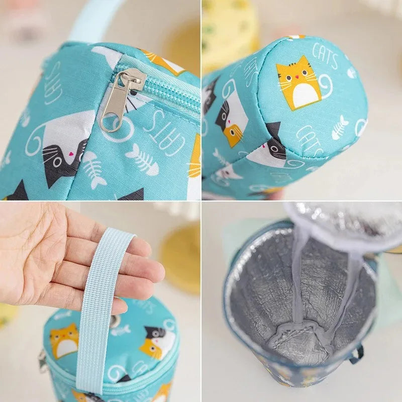 Insulated Canvas Milk Tea Tote