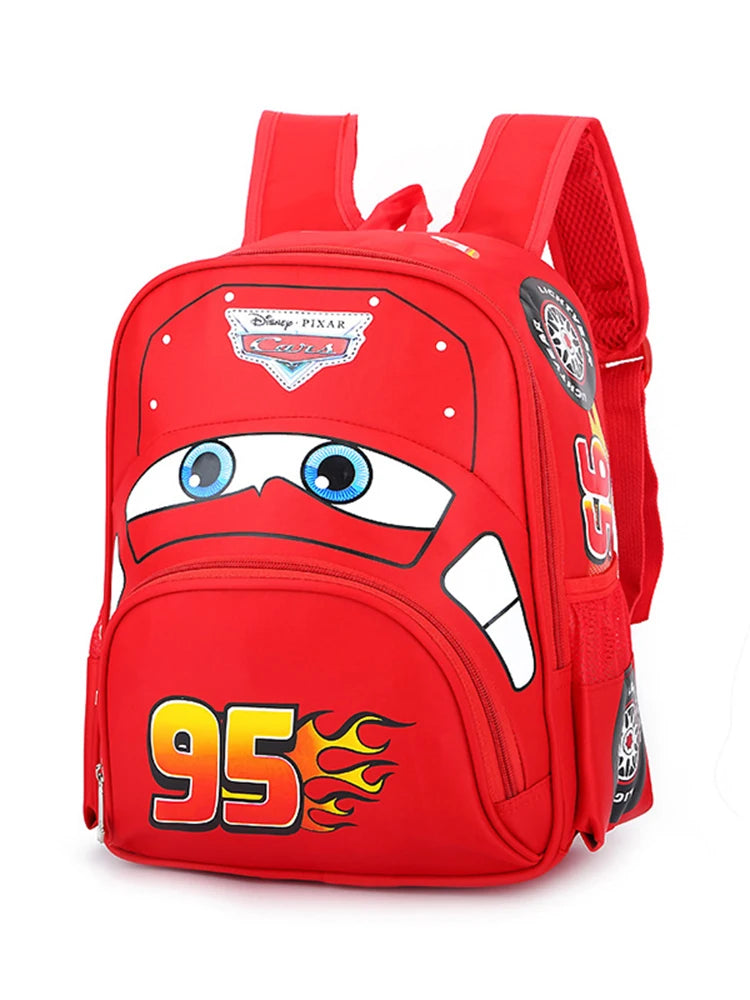Kids' Waterproof Cartoon Car Backpack