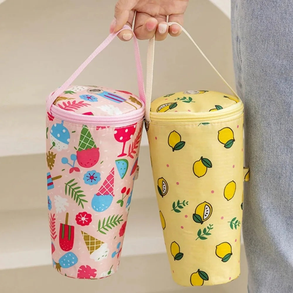 Insulated Canvas Milk Tea Tote
