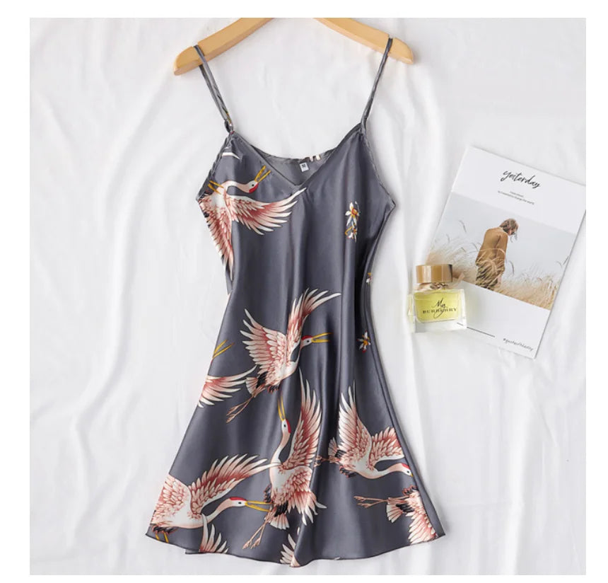 Silky 2PC V-Neck Nightwear Set