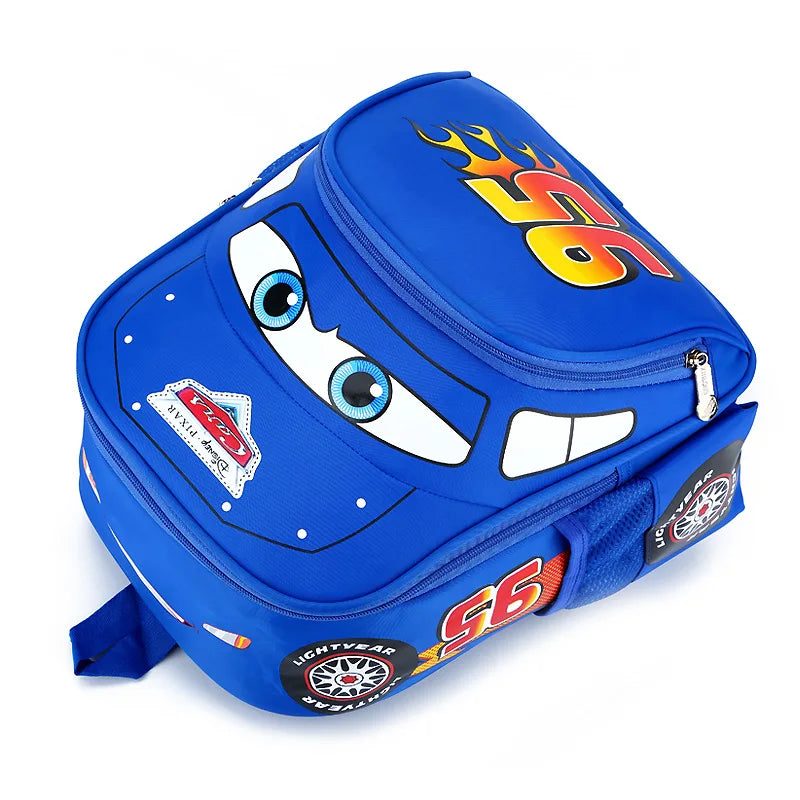 Kids' Waterproof Cartoon Car Backpack