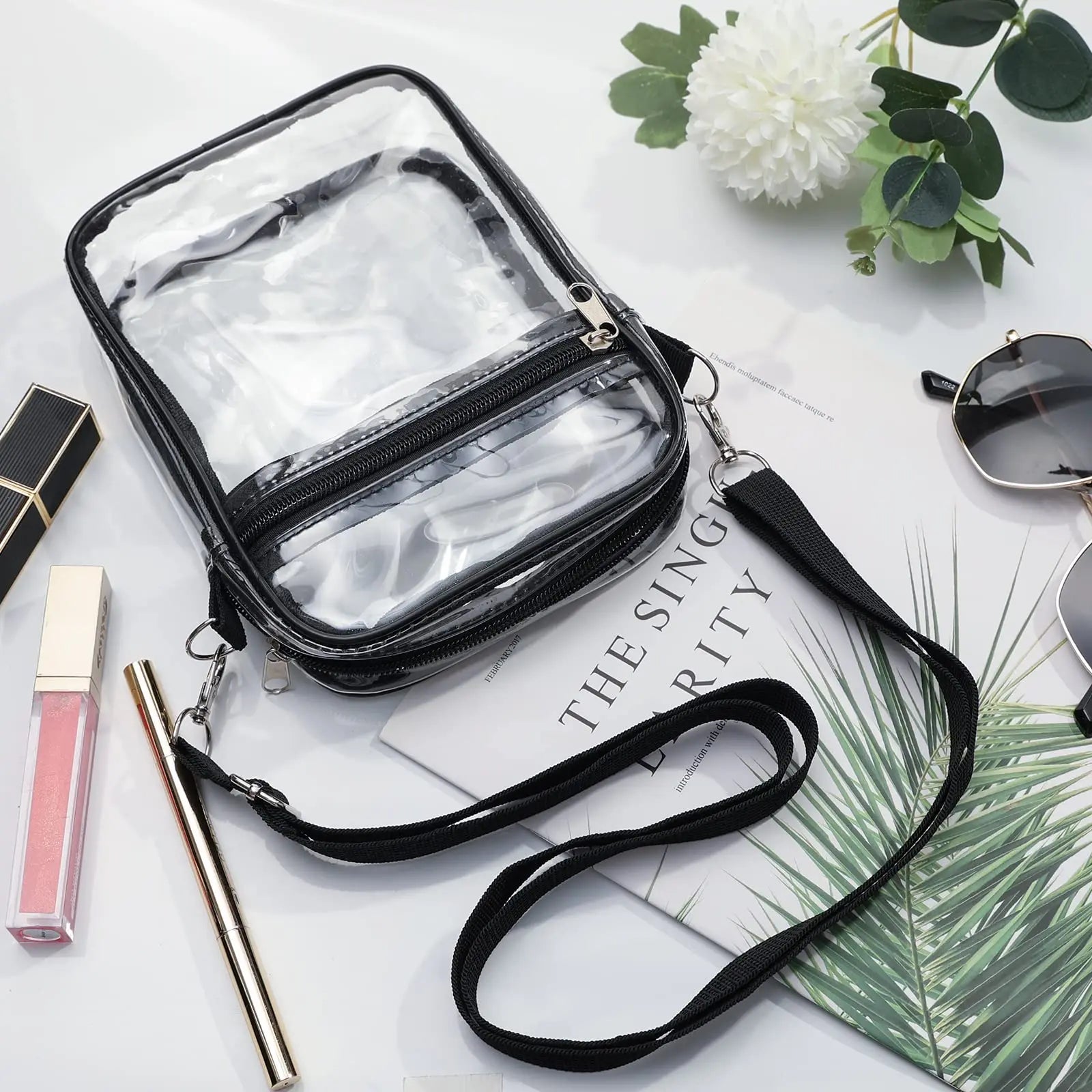 Stadium-Ready Clear Crossbody Purse