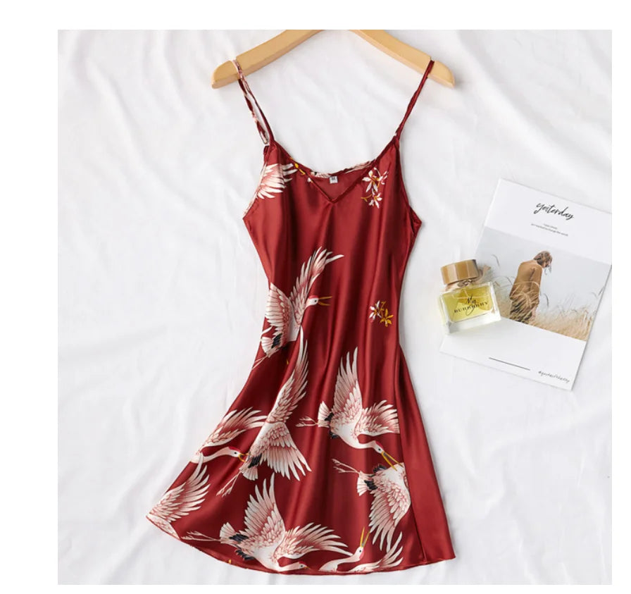 Silky 2PC V-Neck Nightwear Set