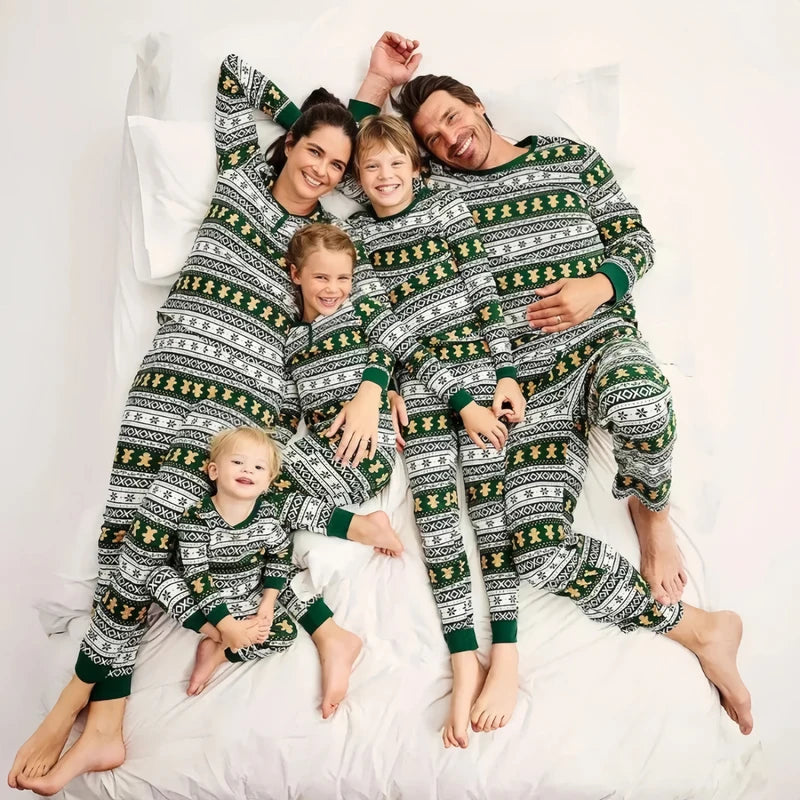 Gingerbread Family Christmas Pajama Set