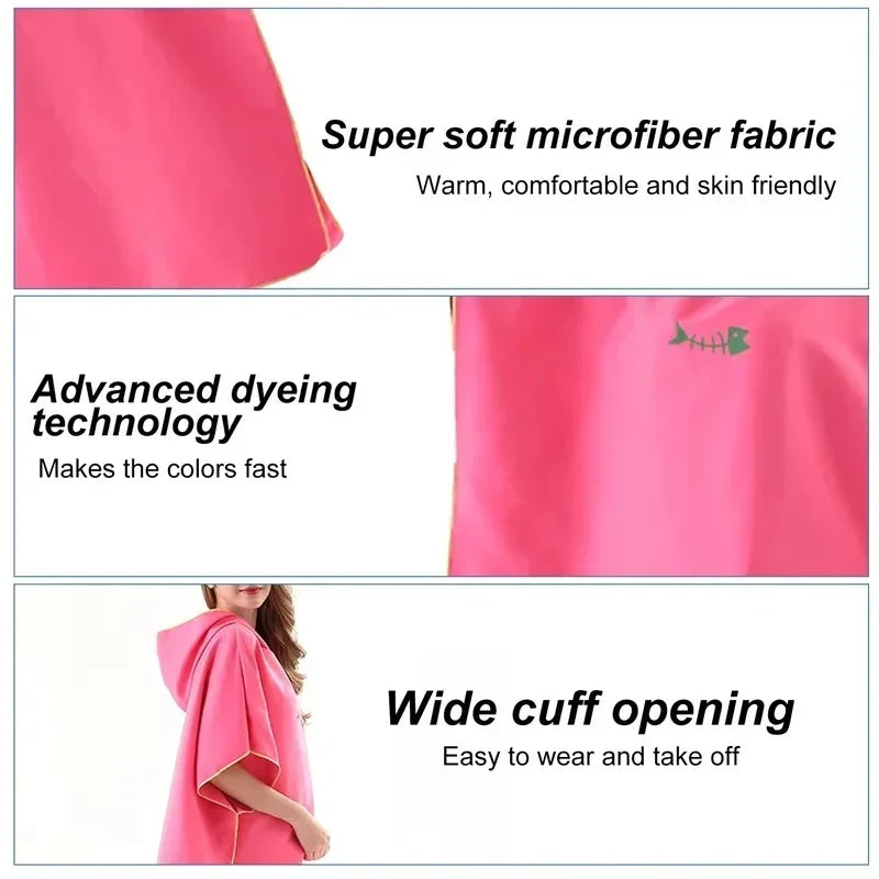 Quick-Dry Hooded Beach Poncho