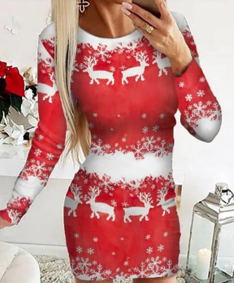 Festive Plaid Mini Dress
