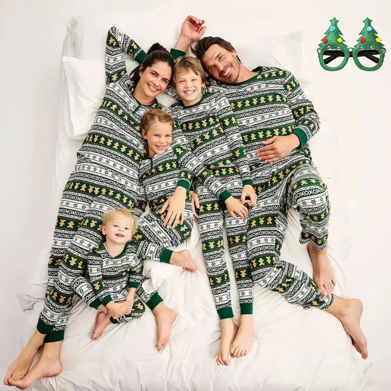 Gingerbread Family Christmas Pajama Set