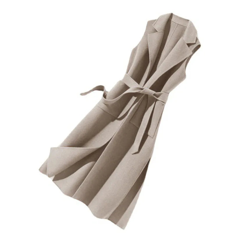 Korean Chic Sleeveless Polo Collar Vest