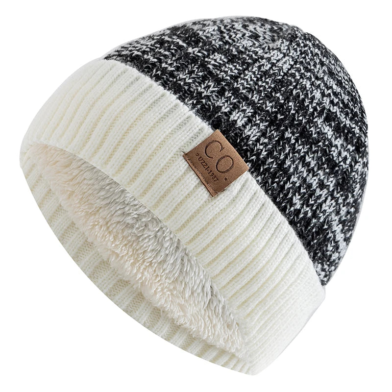 Frost Ease Two-Tone Knit Beanie