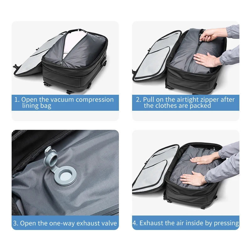 Vacuum Compression Travel & Laptop Backpack