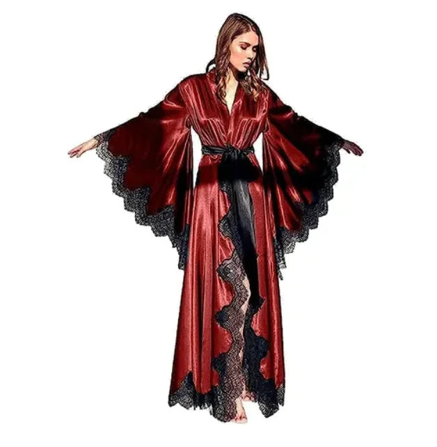 Silk Satin Kimono Robe