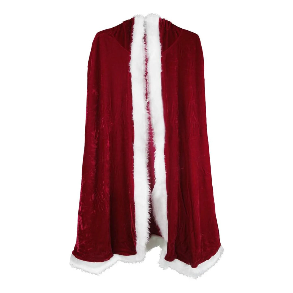 Velvet Santa Hooded Carnival Cape