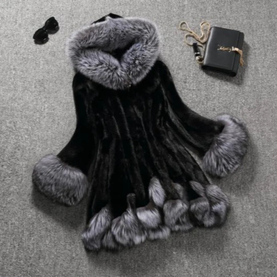 Arctic Luxe Faux Fur Hooded Coat