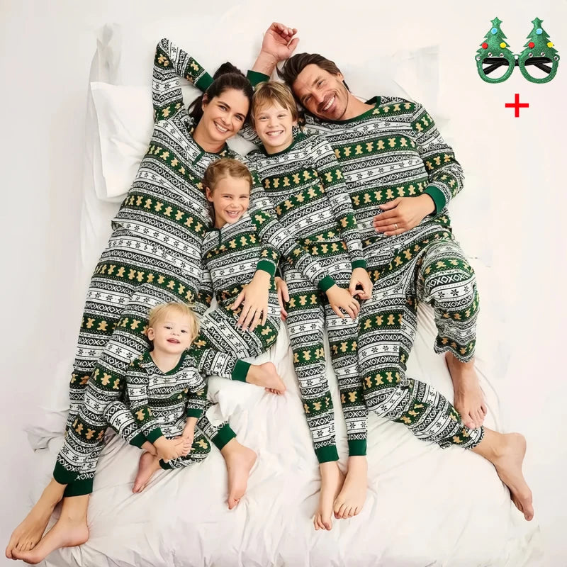 Gingerbread Family Christmas Pajama Set
