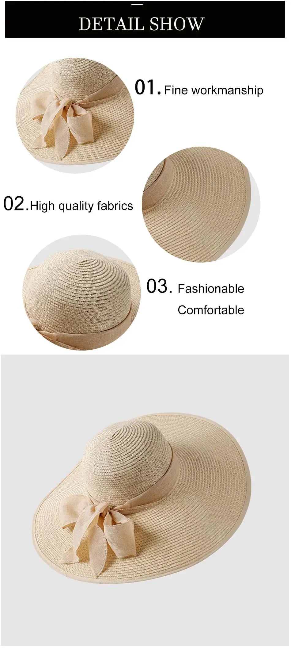 Seaside Elegance Wide Brim Hat
